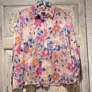 NWOT JCREW Liberty Floral Classic Popover Shirt Pavilion Print /24/